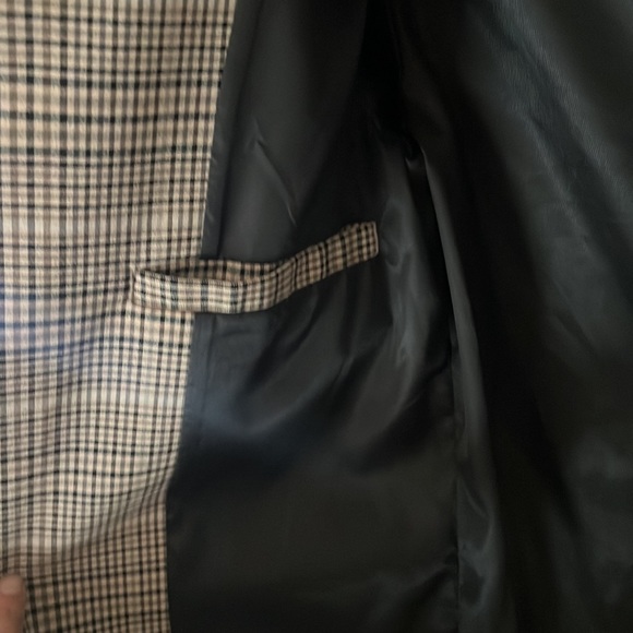 Patterned coat Beige/Checked - Picture 4 of 5